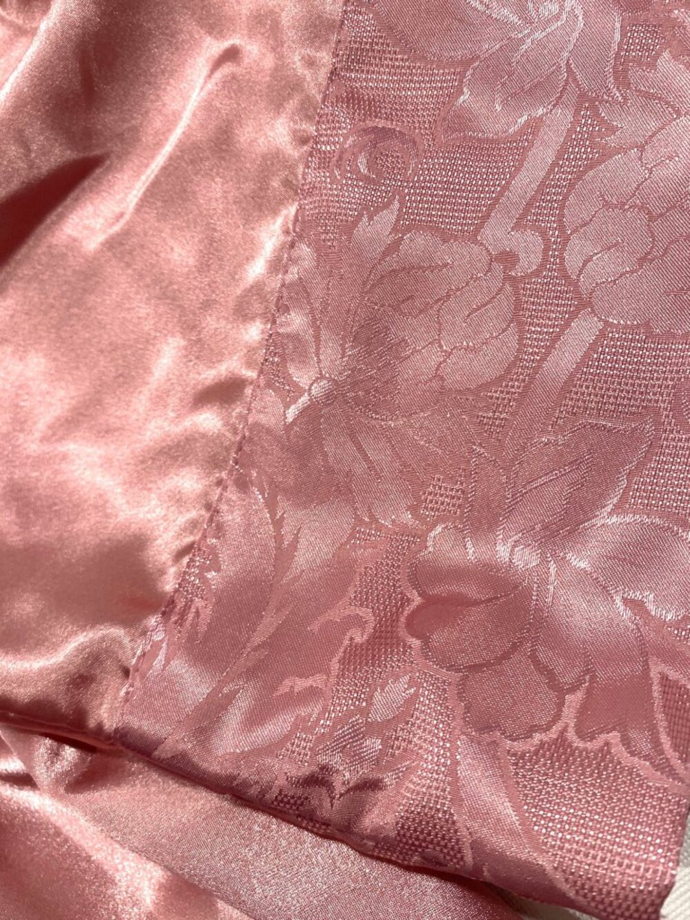 Vintage Victorias Secret gold label Pink Satin Floral Kimono Robe OS No belt - Picture 7 of 10